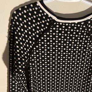 Black and white textured dress